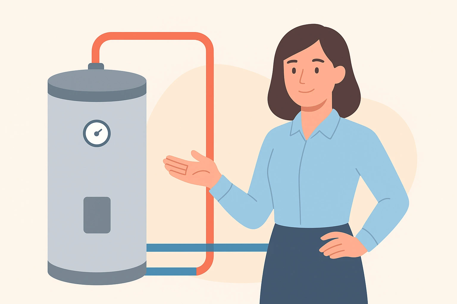 Unvented hot water cylinder