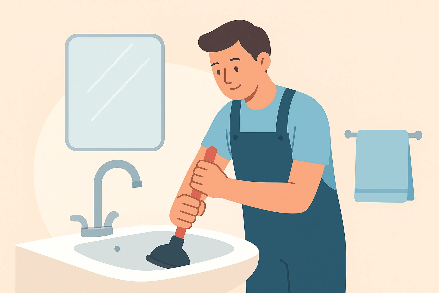 Slow Draining Sink being plunger in HOve
